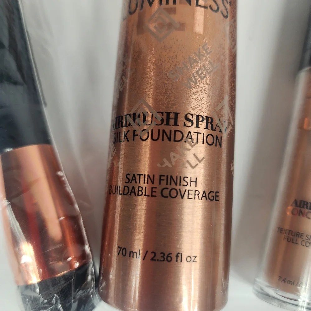 Luminess 3 Pcs Bundle Foundation, Concealer, Brush Tan Dark